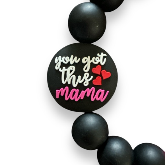 You Got This Mama Pink Silicone Wristlet - Picture 2 of 2